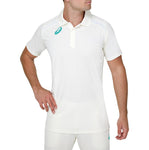 ASICS 21 CRICKET PLAYING SHIRT SHORT SLEEVE WHITE