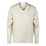 GRAY-NICOLLS SWEATER LONG SLEEVE CABLE OFF WHITE