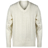 GRAY-NICOLLS SWEATER LONG SLEEVE CABLE OFF WHITE