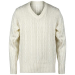 GRAY-NICOLLS SWEATER LONG SLEEVE CABLE OFF WHITE