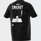 ADIDAS CRICKET CASUAL T-SHIRT BLACK